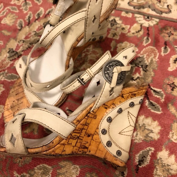 Authentic Dior Gaucho Vintage Cork Wedges – Size 37 (Good Condition) - Picture 10 of 11